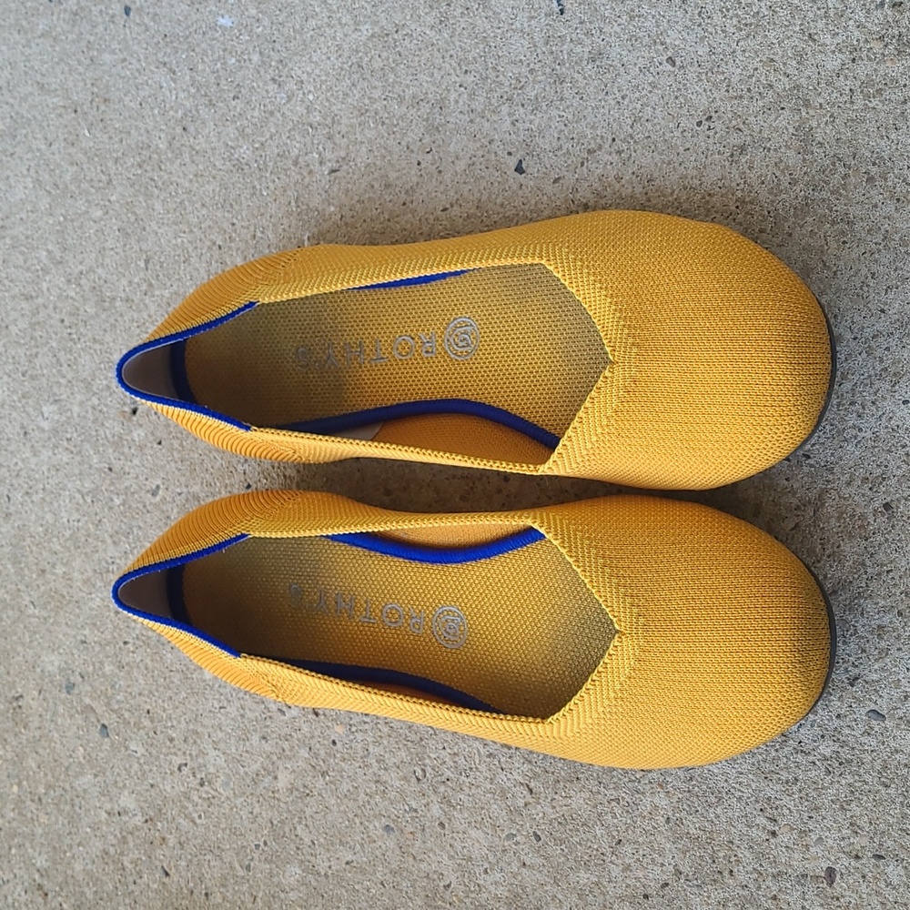 Rothy's Lemondrop Yellow Round Toe Flats